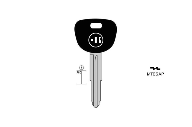Autoschlssel Messing Plastikkopf KL-MT8SAP#K041 S-MIT11RAP BO-1643PS68 JMA-MIT-8DP
