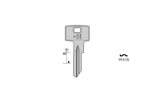 Gngige cylinder key  KL-PFA1S S-PHF2R BO-1671 JMA-PFA-4