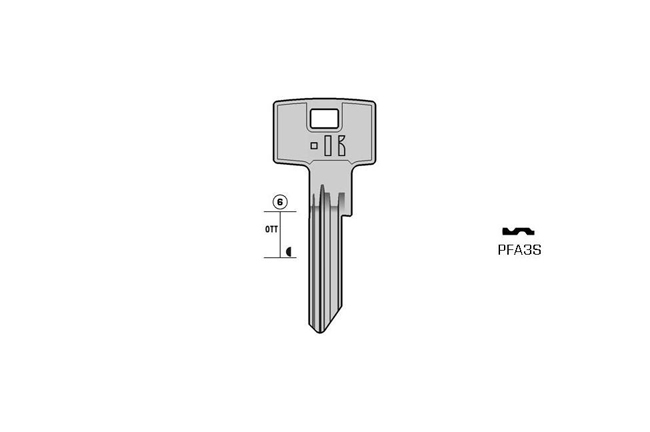 cylinder key Standard Messing KL-PFA3S S-PHF1R BO-1586 JMA-PFA-5
