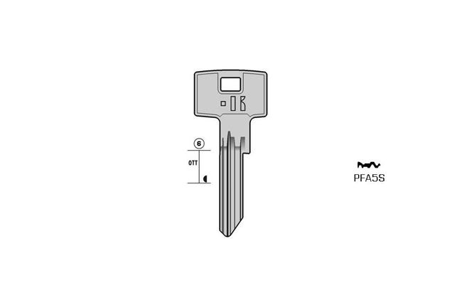 cylinder key Standard steel  KL-PFA5S