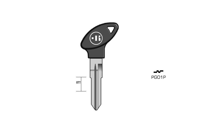 car key steel plastic head KL-PGO1P#K141