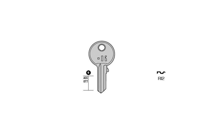 Gngige cylinder key  KL-RI2 S-RO20 BO-277 JMA-RO-8D