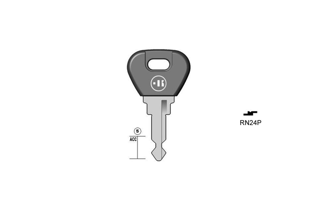 car key steel plastic head KL-RN24P#K141 S-NE23BP BO-672 JMA-NE-22P1