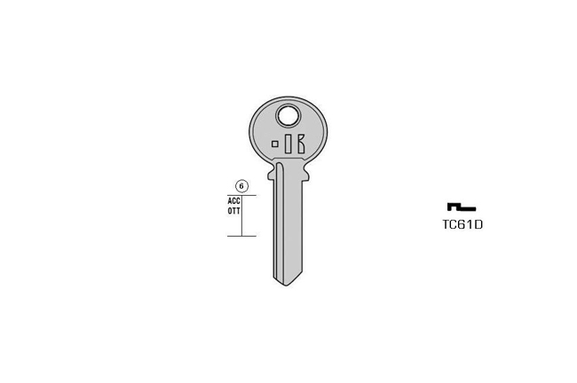 cylinder key Standard steel  KL-TC61D S-TL3 BO-1547L JMA-TRI-11D