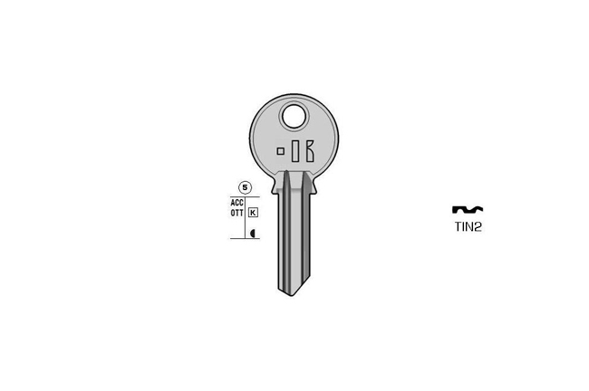 cylinder key Standard steel  KL-TIN2 S-TN2 BO-969 JMA-TIT-2D