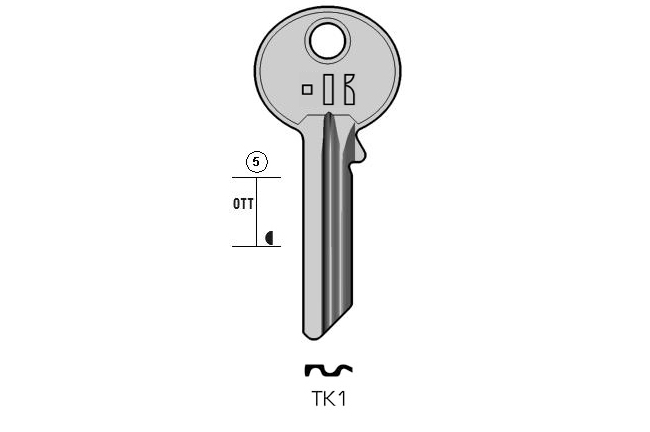 TOP cylinder key KL-TK1-A S-TO1X BO-576 1/2KN JMA-TOK-6D