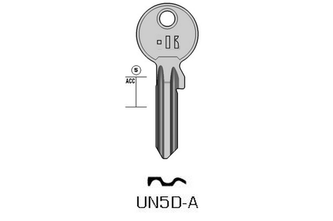 TOP cylinder key KL-UN5D-A S-UL050X BO-707-1/2L JMA-U-5D