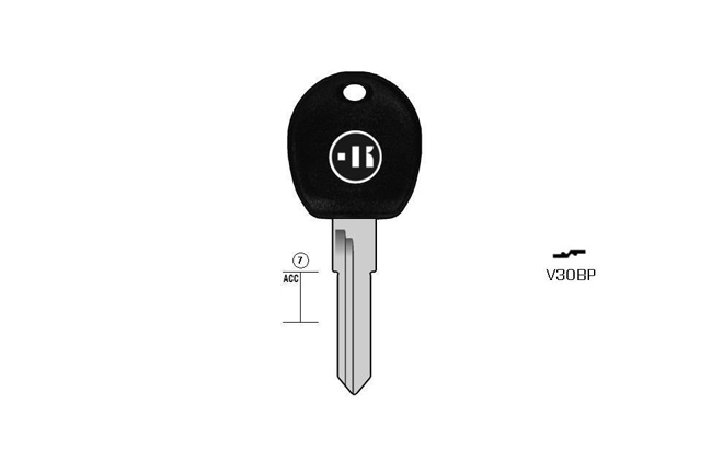 car key steel plastic head KL-V30BP#K141 S-WT7CP BO-1298PS30 JMA-VO-NP