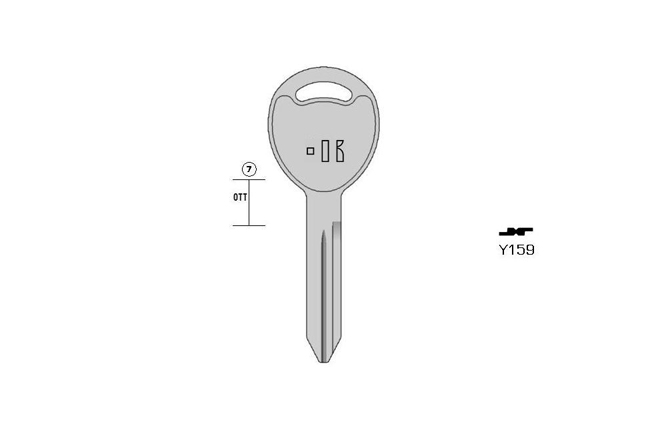 car key Messing KL-Y159 S-CY24 BO-1659PS95 JMA-CHR-15