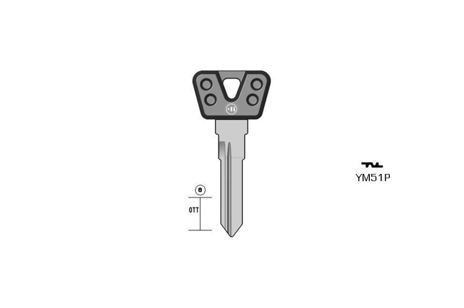 car key Messing plastic head KL-YM51P#K041