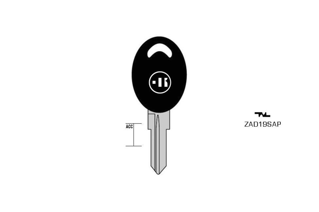 Keyline car key steel plastic head KL-ZAD19SAP#K141 S-ZD22RBP BO-176600T510 JMA-ZA-6DP1
