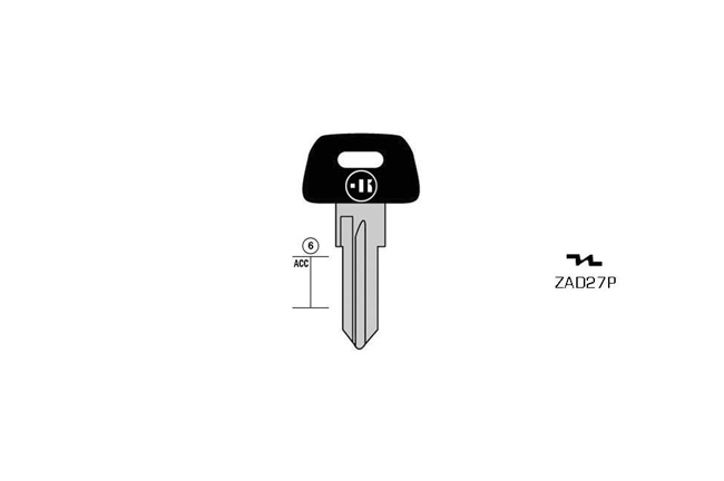 car key steel plastic head KL-ZAD27P S-ZD17RAP BO-176600T510 JMA-ZA-7DP