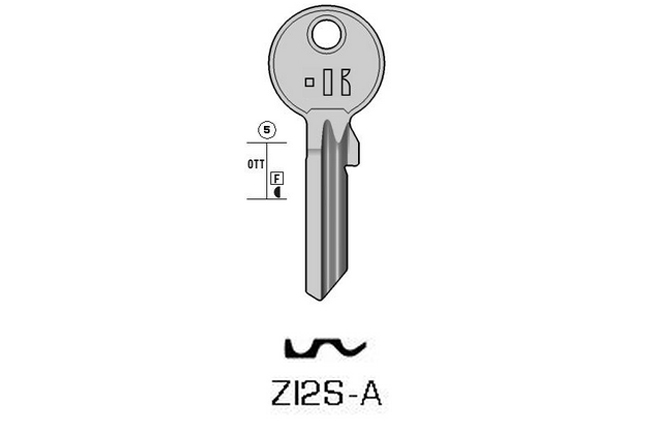 TOP Zylinderschlssel KL-ZI2S-A S-ZE1RX BO-204-1/2 JMA-ZE-6