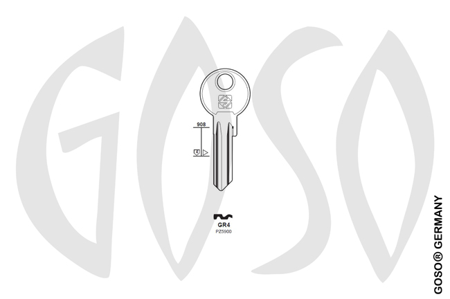Silca cylinder key GERA S-GR4