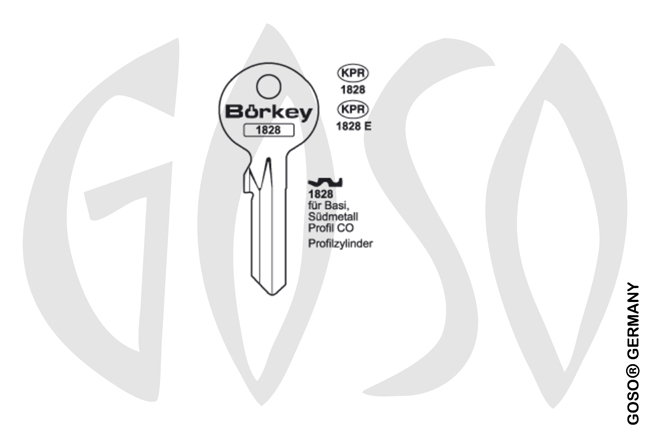 Boerkey cylinder key BO-1828 S-BAI23