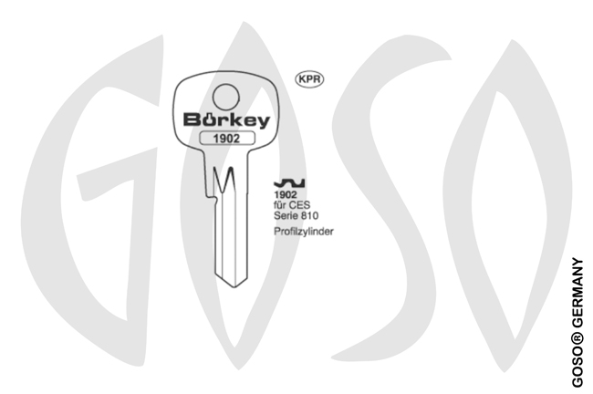 Boerkey cylinder key BO-1902