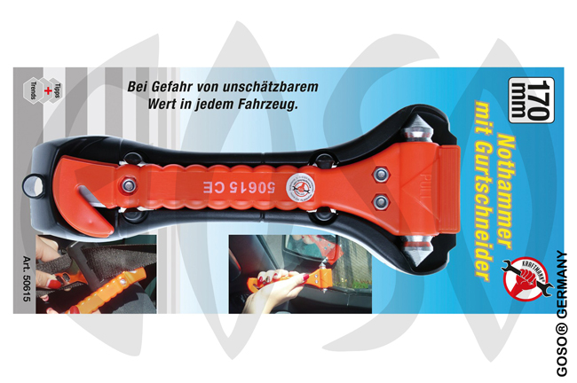 Emergency Hammer with Seat Belt Cutter 1237