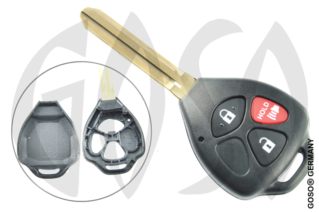 Key Shell for Toyota key blank radio buttons housing 3T Panik 0596