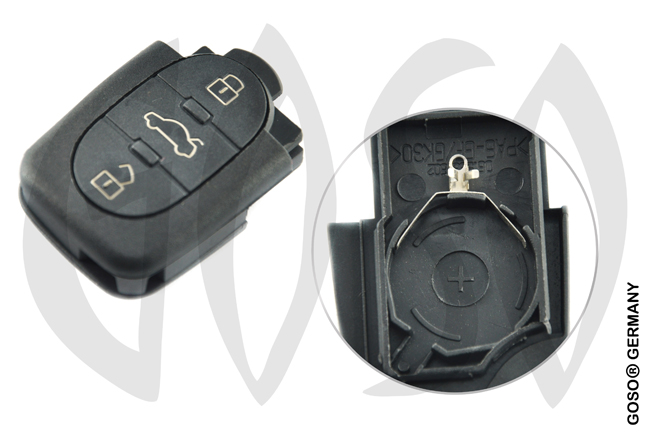 Key Shell for VW Audi A4 A6 A8 3 Button folding key housing HURSB8 0824