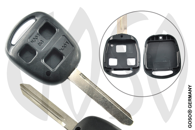 Key Shell for Toyota 3 button remote key blank housing TOY47B 1548