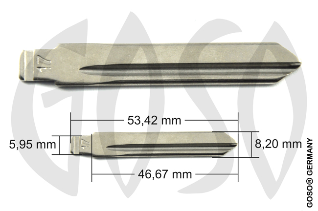 Key Blade Blank for Citroen 2 pc key blank  1685