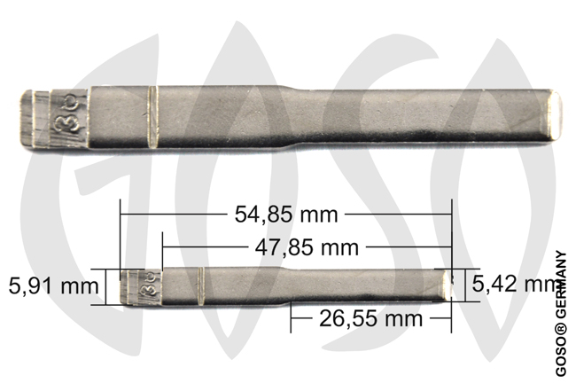 Key Blade Blank for Ford 2 pc. folding key blank HU101 1906