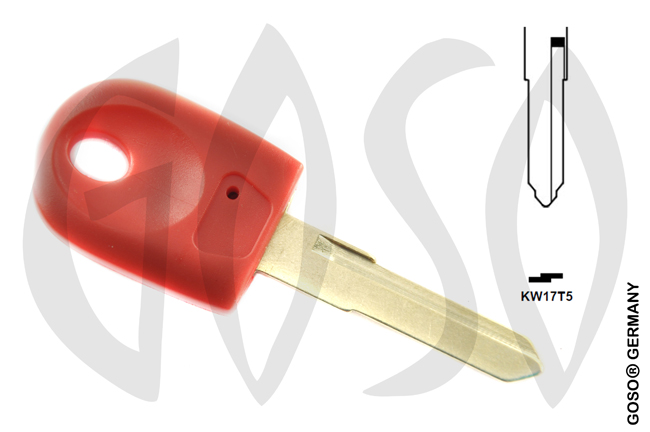 Key Shell for Ducati motorcycle key housing red 2675