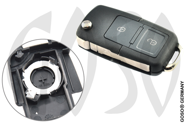 Key Shell for  VW folding key housing 2 buttons 2804