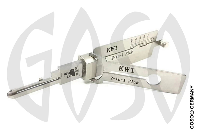 Lishi Lock Pick und Dekoder fr Haustr Zylinder KW1 2in1 Tool 3139-4