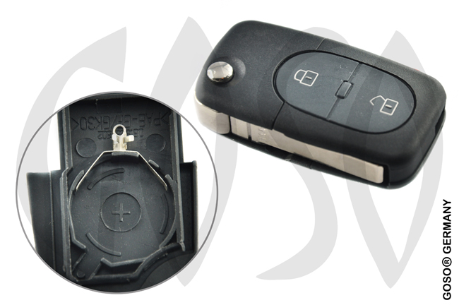 Key Shell for VAG Audi VW Seat Skoda Flipkey HU66 2T 3474