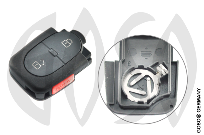Key Shell for VAG Audi VW Seat Skoda Flipkey 3T Panik OT 3689