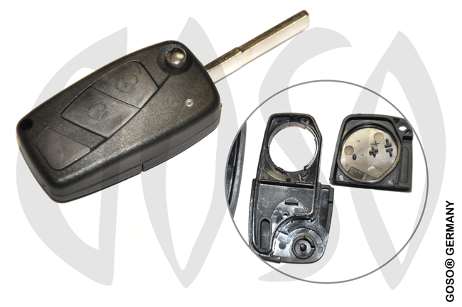 Key Shell for Fiat funk key 2 buttons 4341