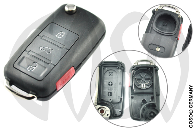 Key Shell for VW Audi 4 key blank housing HU66 4433