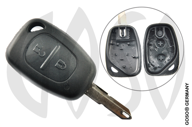 Key Shell for Renault Clio key blank housing 2 keys 4891