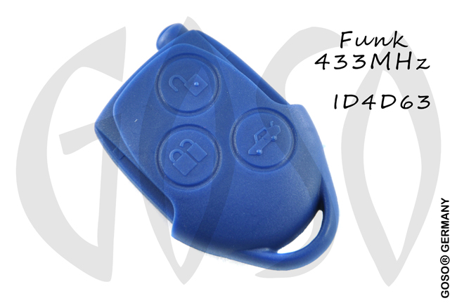 Remote Key for Ford ID4D63 433MHZ Transit blue (without FO21) FOR106 ZR584
