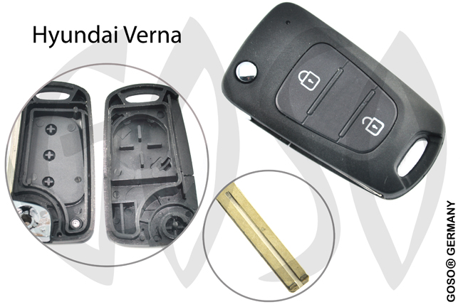 Key Shell for Hyundai Verna NE66 folding key blank 5775