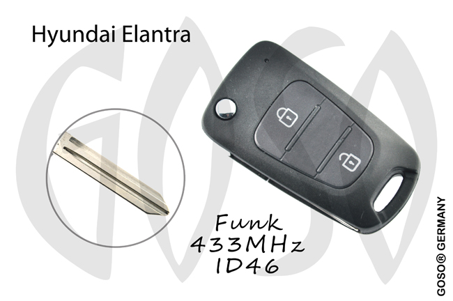 Remote Key for Hyundai Elantra  ID46  PCF7936 HYN14E 2 button funk modul 5898