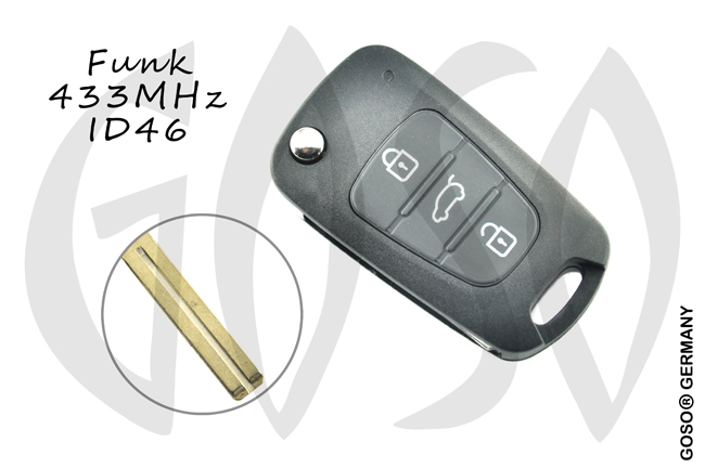 Remote Key for HYUNDAI 433MHZ FSK ID46 TOY49 TOY40 3T ZR423