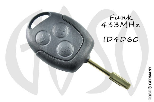 Remote Key for Ford OEM ID4D60 70 DST40  radio key blank Tribbe housing 3 buttons 6284