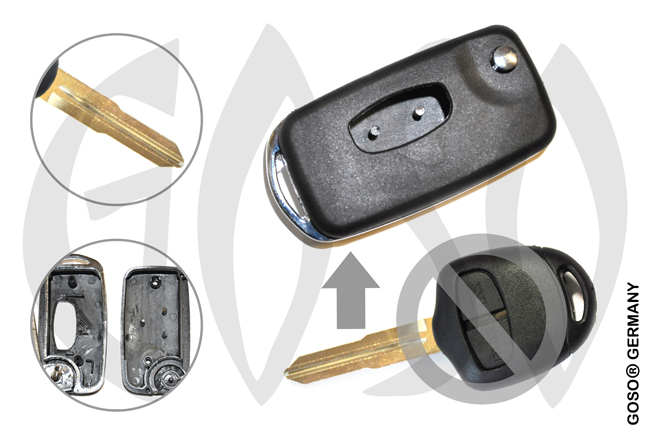 Key Shell for Mitsubishi 2T  blank flip key MIT11 6611