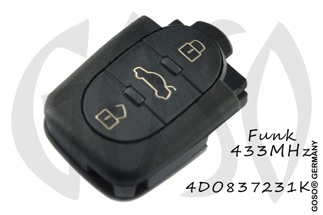 Funkschlssel fr VAG Audi 433MHZ ASK 4D0837231K 3T OT 7021