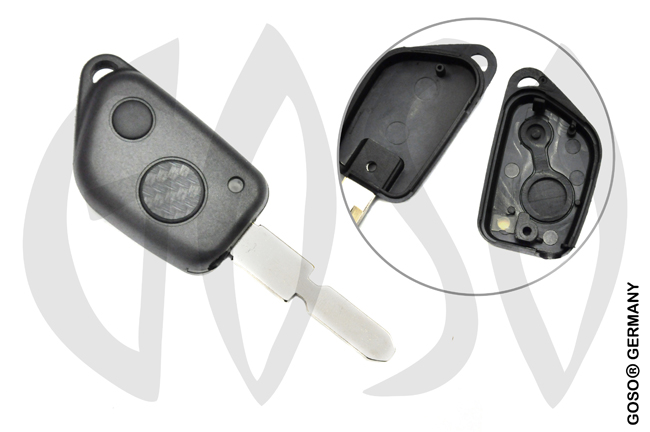 Key Shell for Peugeot key housing blank 2 button NE78 7687