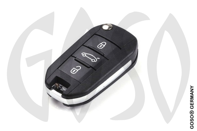 Key Shell for Citroen Peugeot remote key folding key 3 buttons VA2 7724-2