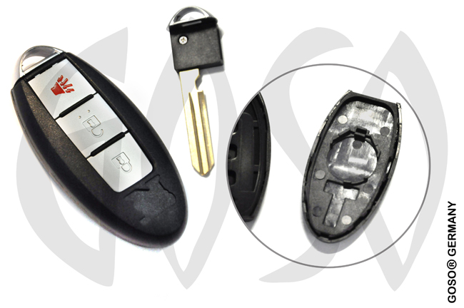 Key Shell for Nissan remote blank 3 button keys 7915