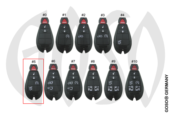 Key Shell for Chrysler  4 buttons #4 8219-5