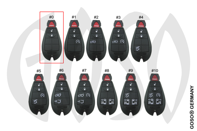 Key Shell for Chrysler 2 buttons #0 8219