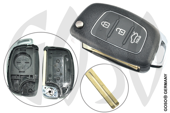 Key Shell for Kia Hyundai HYN14R  folding key blank 8257-5