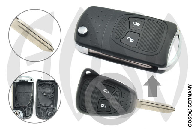 Key Shell for Chrysler Remodeling Flip 2 Button 8769