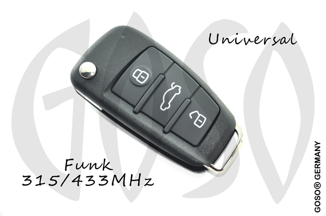 Keydiy KD900 X2 Remote Key for Audi 315MHz 433MHz B02 3T 8882