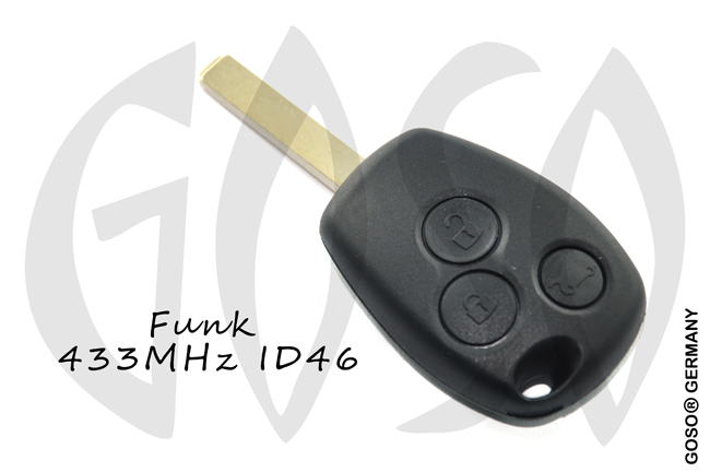 Remote Key for Renault ID46  PCF7946 433Mhz 3T  ASK VA2 8936-3